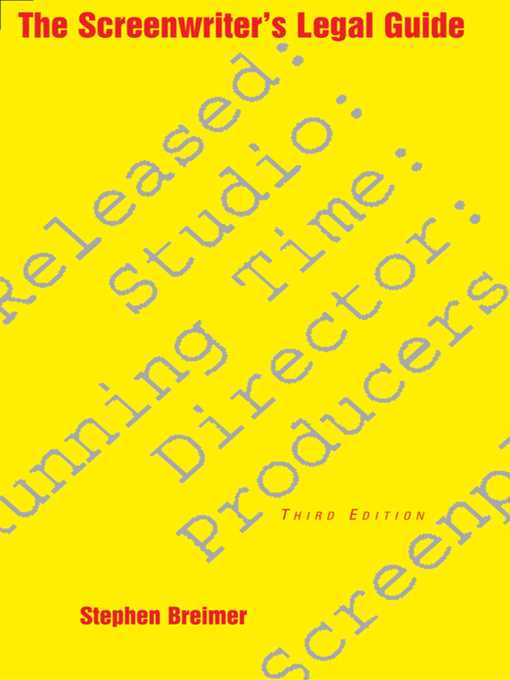 Cover image for The Screenwriter's Legal Guide: